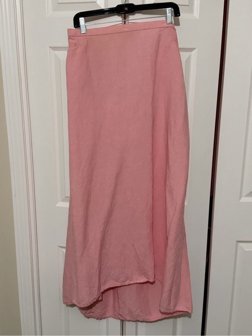 Vintage Pink A-Line Maxi Skirt - Women's Casual Elegant Skirt 3x